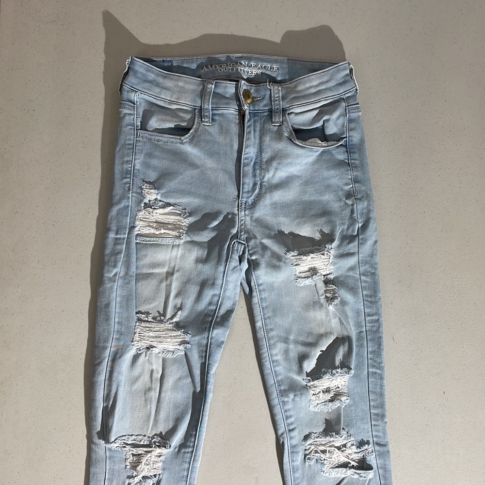 American Eagle Super Super Stretch Ripped Jeans - Picture 6 of 8